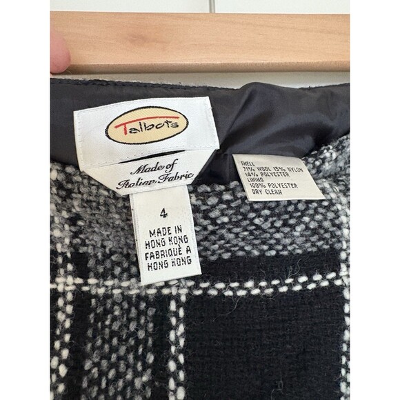 TALBOTS Wool Blend Long Wrap Maxi Skirt Plaid Italian Size 4 - Picture 4 of 7